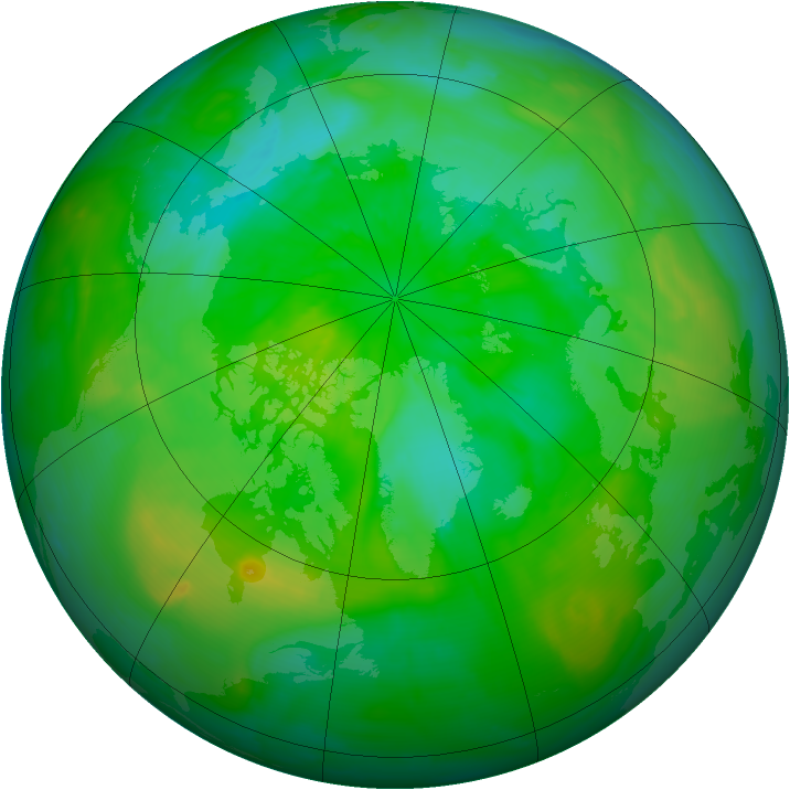 Arctic ozone map for 26 July 2013